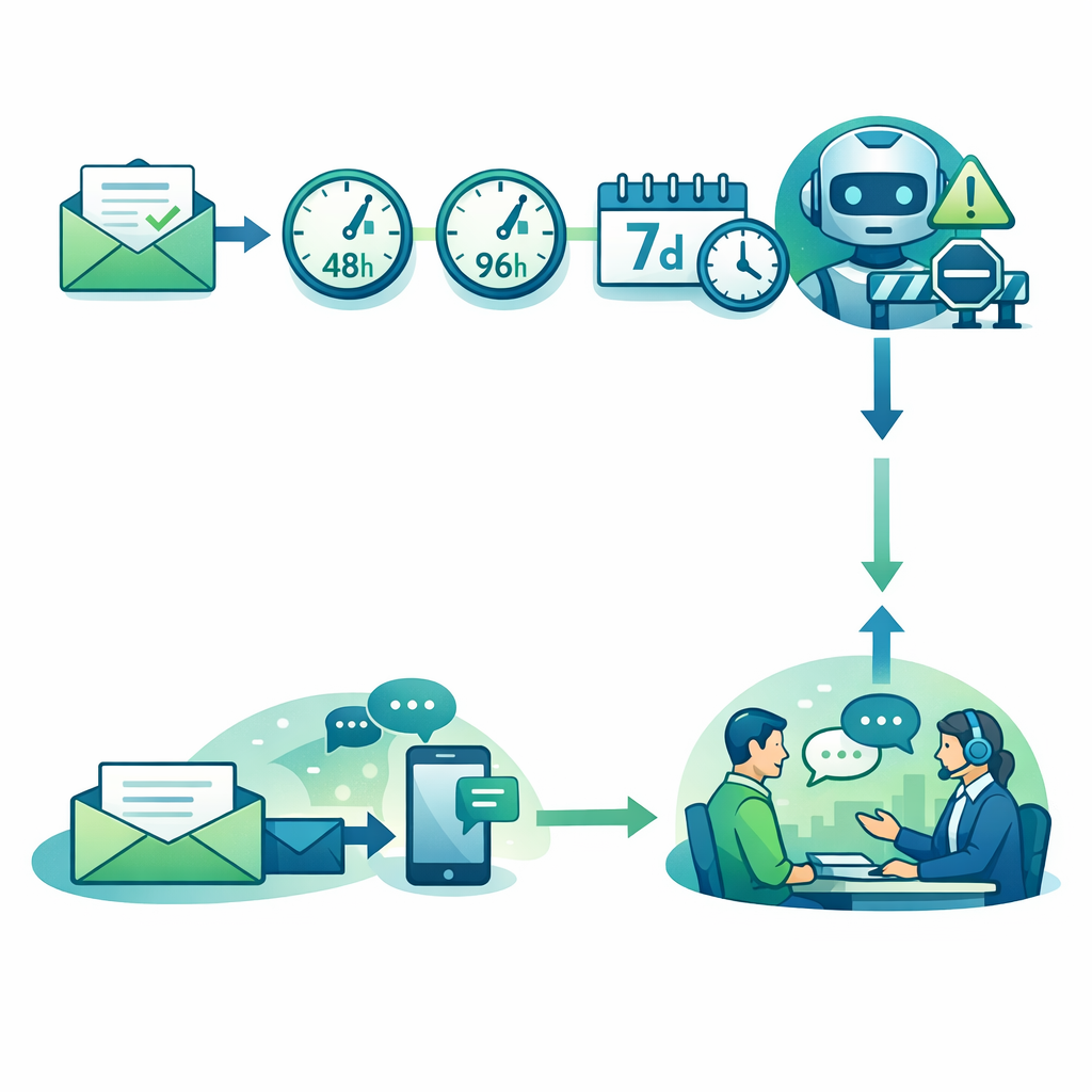 Workflow for stalled enrollment contract and missing-document recovery